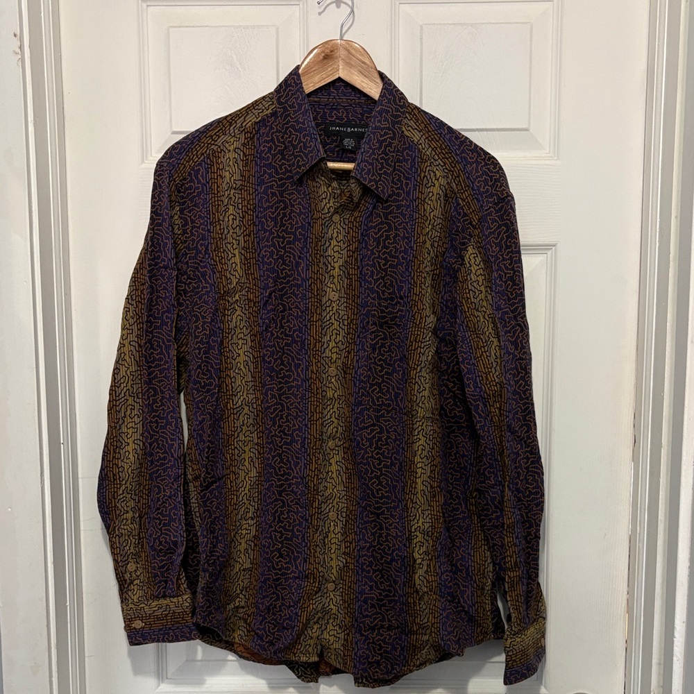 Vintage Jhane Barnes Men's Multicolor Patterned Shirt